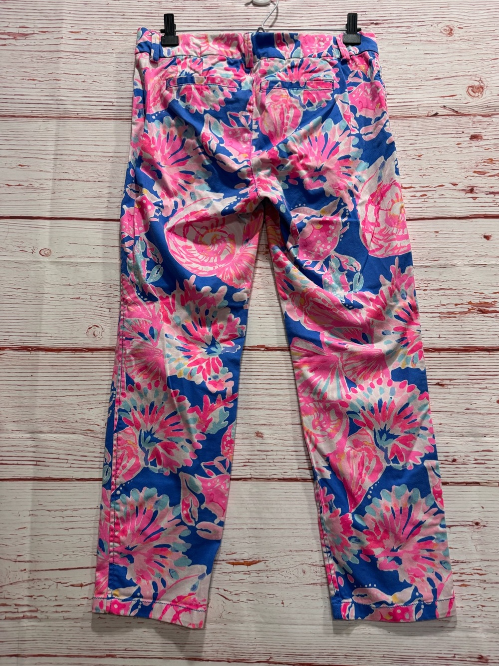 Lilly Pulitzer Sadie Stretch Crop Chino Pant in Bennet Blue Bay Dreamin Sz 0 - Picture 9 of 13